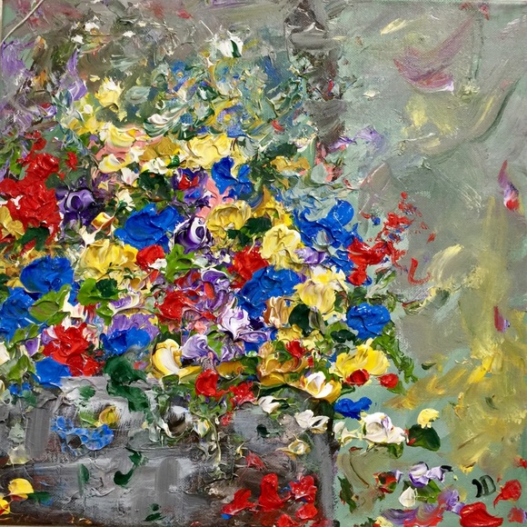 Other - GIFT IDEA original acrylic floral painting